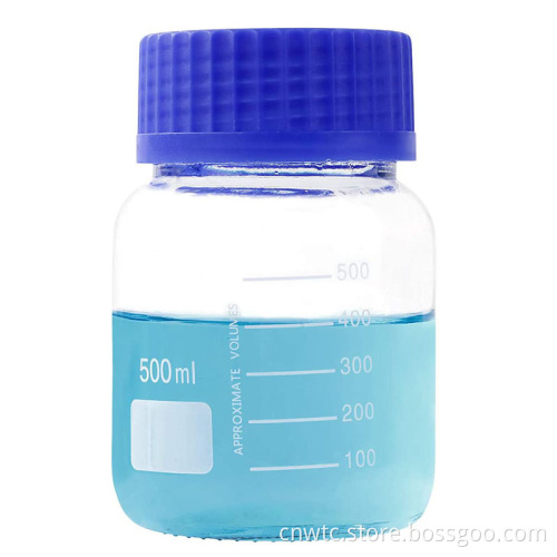 250ml Borosilicate Duran Reagent Bottle Glass with Screw Cap: Laboratory Chemistry Graduated Container